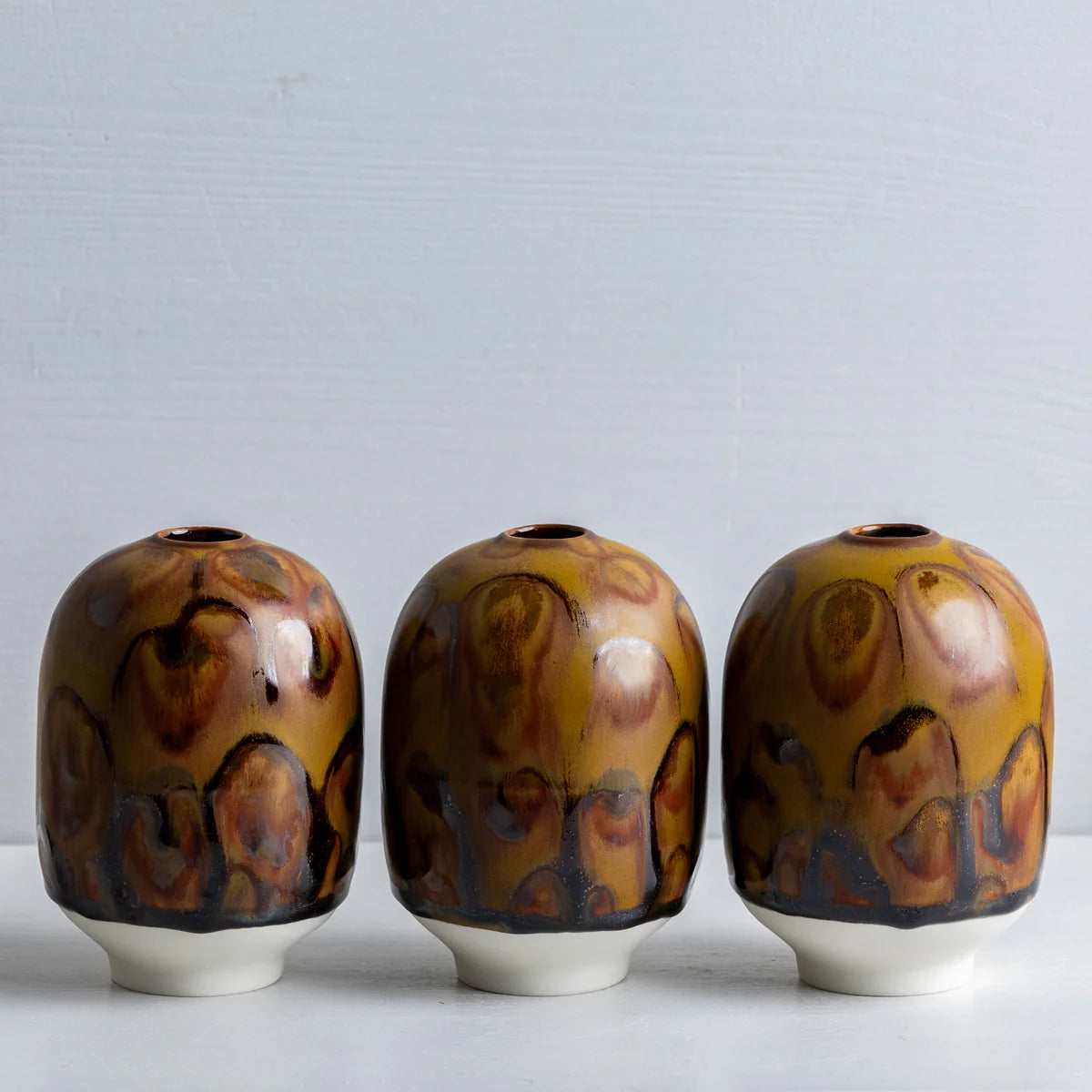 【Studio Arhoj】 Hana Vase Small Plum - Peacock Feather