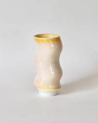 【Studio Arhoj】 Hana Vase Small Wave - Yellow  [スタジオアーホイ ハナベース]