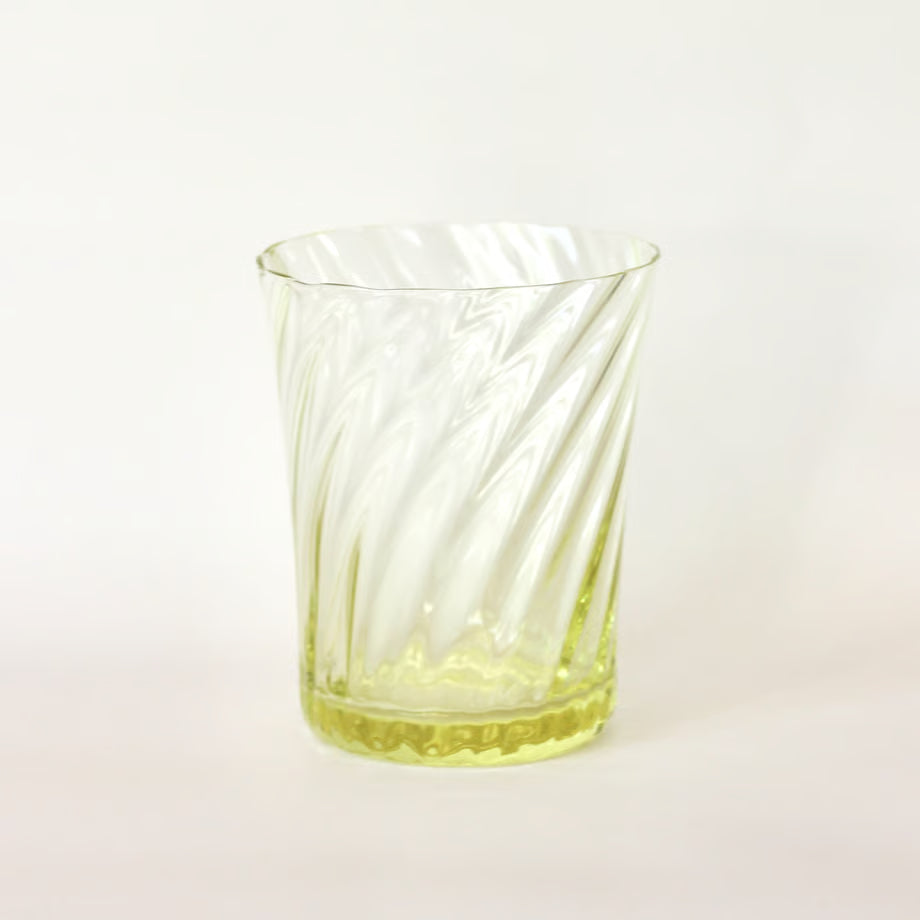【STILLEBEN】 Concave Glass - Swirl Citrin [スティルレーベン コンケーブグラス]