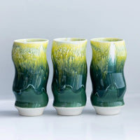 【Studio Arhoj】 Hana Vase Small Wave - Banana leaf [スタジオアーホイ ハナベースウェーブ - バナナリーフ]